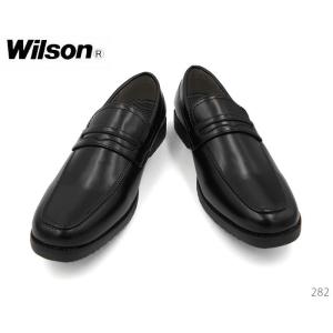 Wilson ウィルソン 282 黒 メンズ ビジネスシューズ 紳士靴 スリッポン