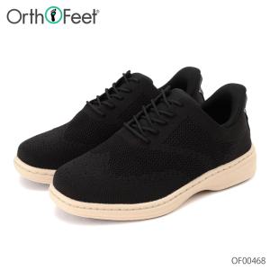 オーソフィート Orthofeet レックス REX ミディアム ワイド OF00468 ブラック テキスタイル メンズ スニーカー 2E 3E 幅広 ハンズフリー シューズ 靴