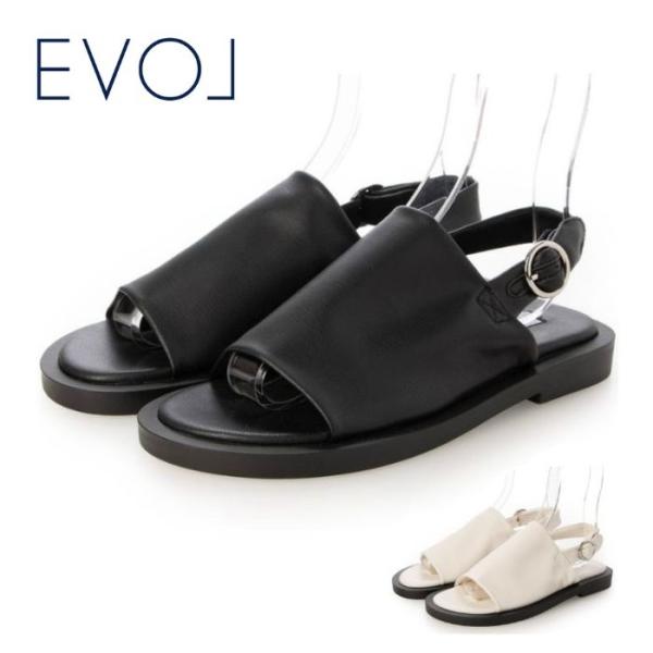 EVOL イーボル 軽量 ソフトバックベルトフラットサンダル JA5982 レディース サンダル ベ...