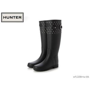 ハンター HUNTER レディース リファイン スリム フィット トール スタッド カフ レイン ブーツ 国内正規品 WFT2208RMA BLK