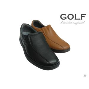 金谷製靴 カネカ GOLF ゴルフ 55 日本製 シープスキンシボ革 羊革 4E ウォーキングシュー...