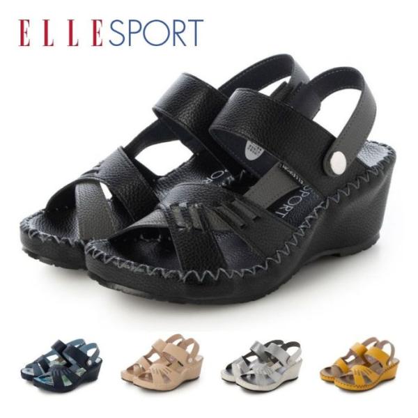 ELLESPORT エル スポーツ 2WAYウェッジサンダル ESP12741 レディース カジュア...