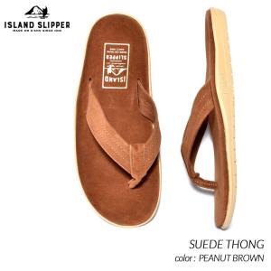 【国内正規品】ISLAND SLIPPER SUEDE THONG "PEANUT BROWN" アイランド スリッパ トング スエード サンダル ( 茶 ビーチ メンズ PT203 )｜precious-place