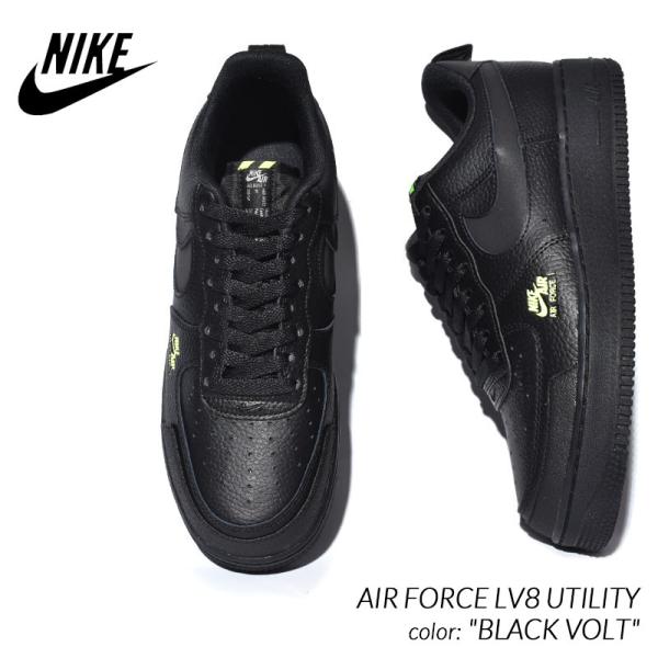 日本未発売 NIKE AIR FORCE LV8 UTILITY ”BLACK VOLT” ナイキ ...