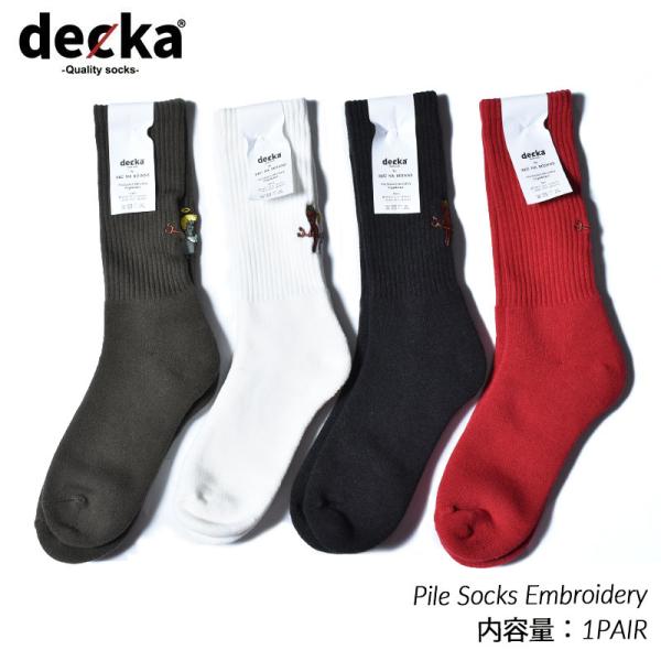 【ネコポス可】decka Pile Socks Embroidery Angel＆Devil デカ ...