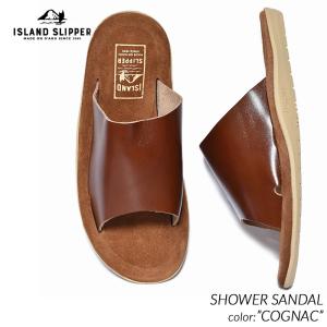 【国内正規品】ISLAND SLIPPER SHOWER SANDAL "COGNAC" アイランド スリッパ シャワー サンダル レザー スエード ( 茶 ブラウン BROWN メンズ PTS705 )｜precious-place