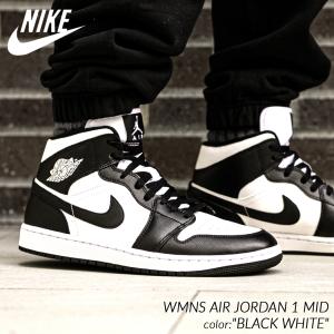 NIKE WMNS AIR JORDAN 1 MID &quot;BLACK WHITE&quot;  ナイキ ウィメン...