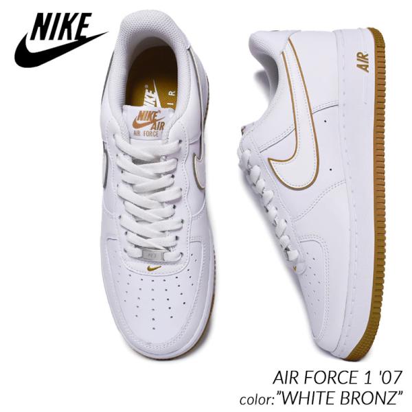 NIKE AIR FORCE 1 &apos;07 &quot;WHITE BRONZ&quot; ナイキ エアフォース スニーカ...