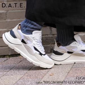 D.A.T.E. FUGA &quot;NYLON WHITE-LEOPARD&quot; デイト フーガ スニーカー ...