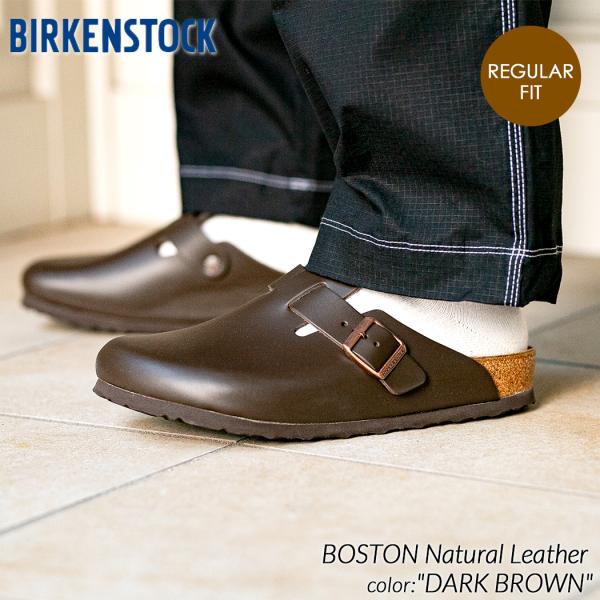 BIRKENSTOCK BOSTON Natural Leather ( REGULAR FIT )...