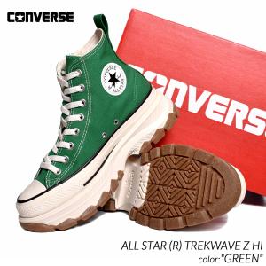 CONVERSE ALL STAR (R) TREKWAVE Z HI "GREEN" コンバース オールスター トレックウェーブ ジップ ハイ スニーカー ( 緑 グリーン 31310810 )｜precious-place