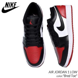 NIKE AIR JORDAN 1 LOW "Bred Toe" ナイキ エア ジョーダン ロー スニーカー ( ブレッド 赤 レッド 黒 ブラック メンズ 553558-161 )