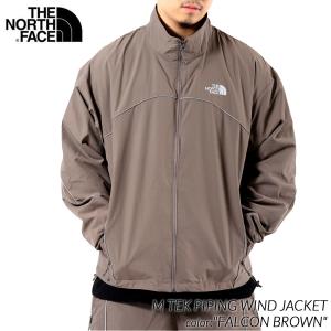 海外限定 THE NORTH FACE M TEK PIPING WIND JACKE "FALCON BROWN" ザ ノースフェイス ナイロン ジャケット 日本未発売 NF0A832LNXL｜precious-place