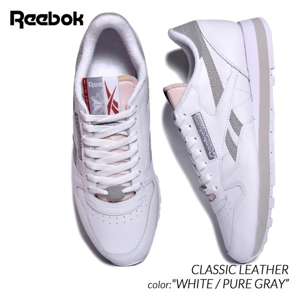 REEBOK CLASSIC LEATHER &quot;WHITE / PURE GRAY&quot; リーボック ク...
