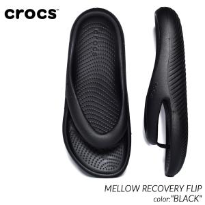 crocs MELLOW RECOVERY FLIP "BLACK" クロックス メロウ フリップ ( 黒 ブラック サンダル リカバリー メンズ ウィメンズ 208437-001 )｜precious-place