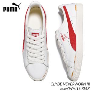 PUMA CLYDE NEVERWORN III "WHITE RED" プーマ クライド ネバーウォーン 3 スニーカー ( 白 ホワイト 赤 レッド メンズ 396489-01 )｜precious-place