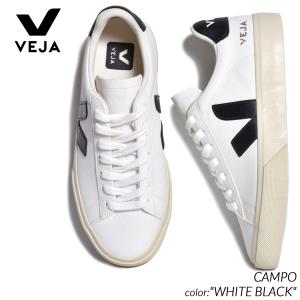 VEJA CAMPO "WHITE BLACK" ヴェジャ カンポ レザー スニーカー ( ベジャ 白 ホワイト 黒 ブラック レディース ウィメンズ VJCP051537 )｜precious-place