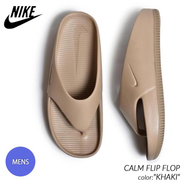 NIKE CALM FLIP FLOP &quot;KHAKI&quot; ナイキ カーム フリップ フロップ スライド...