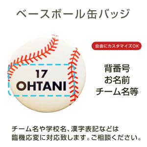 卒部 卒団記念品 野球 缶バッジ 名入れ 背番...の詳細画像1