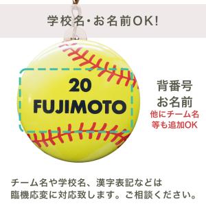 卒団記念品 ソフトボール キーホルダー 名入れ...の詳細画像2