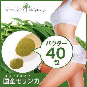 モリンガ 青汁 パウダー 乳酸菌入 100％ 無農薬 40包｜preciousmoringa