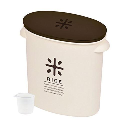 パール金属 日本製 米びつ 5kg ブラウン 計量カップ付 お米 袋のまま ストック RICE HB...