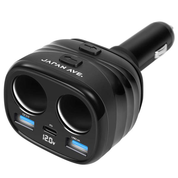 カーチャージャー JAPAN AVE.ジャパンアベニュー  Quick Charge 3.0 搭載 ...