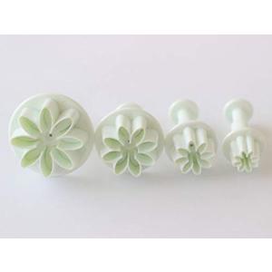 cotta 抜き型(マーガレット 4個セット) 白 最大:径45×H15mm、最小:径23×H15mm