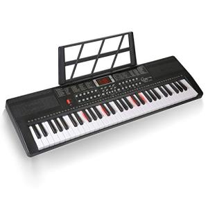 Hricane キーボード ピアノ 電子ピアノ 61鍵盤 200種類音色 200種類リズム 60曲デモ曲 LCDディスプレイ搭載 光る鍵盤 楽器