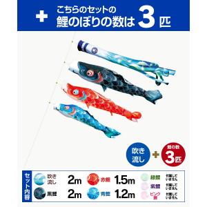 鯉のぼり 庭用 こいのぼり 徳永鯉のぼり 風舞...の詳細画像1
