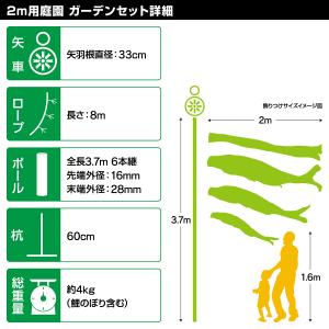 鯉のぼり 庭用 こいのぼり 徳永鯉のぼり 風舞...の詳細画像4
