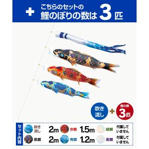 鯉のぼり 庭用 こいのぼり 徳永鯉のぼり 京錦...の詳細画像1