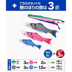 鯉のぼりセット 庭用 3M フジサン鯉 富士鯉...の詳細画像4