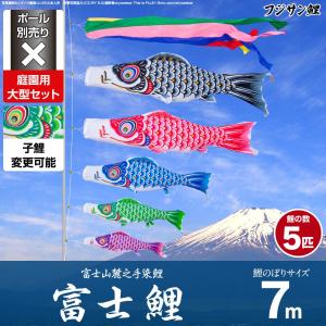 鯉のぼり 庭用 こいのぼり フジサン鯉 富士鯉 7m 8点セット