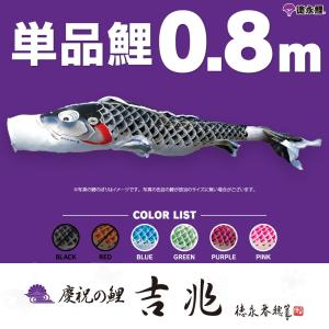 こいのぼり 単品 友禅鯉 3m 単品鯉 黒 赤 青 緑 ピンク 橙 : 節句