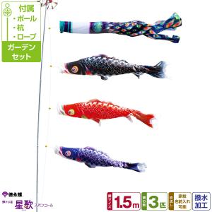 鯉のぼり こいのぼり シルキー金太郎鯉 10m 6点 五色吹流し ポール