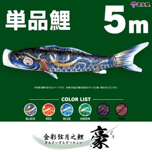 鯉のぼり 単品 こいのぼり 5m 友禅鯉 徳永鯉のぼり : 雛人形-五月人形