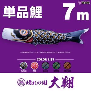 こいのぼり 単品 友禅鯉 7m 単品鯉 黒 赤 青 緑 : 節句&ギフト専門店