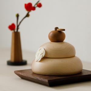 鏡餅 かがみもち 木製 おしゃれ コンパクト ...の詳細画像3
