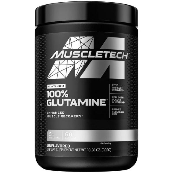 MuscleTech, プラチナ100％グルタミン、プレーン、300g（10.58オンス）