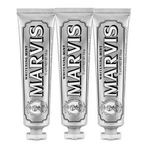 MARVIS(マービス)ホワイト・ミント 歯磨き粉 爽やかミント味 オーラルケア イタリア製 x 3本セット｜prefereshop2