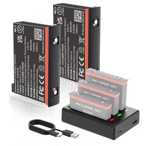 交換 Insta 360 X3 バッテリーPSE認証済みInsta360 X3用充電池 急速充電器 (同時充電) 3600mAh 予備の充電