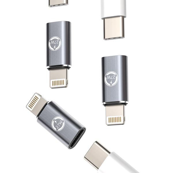 27Wきゅうそく充電 アダプター タイプc ライトニング コネクタ (3個セット)USB C メス ...