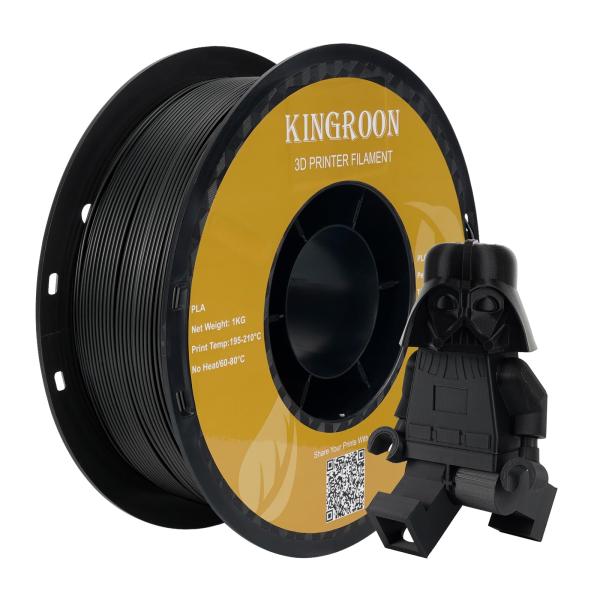 Kingroon PLA フィラメント 黒, フィラメント PLA，PLA 〓 フィラメント1 kg...