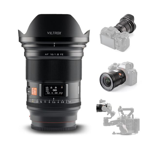 Viltrox AF 16mm F1.8 Pro FE カメラレンズ 超広角 オートフォーカス 液晶...