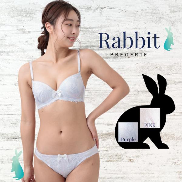 ブラショーツ ワイヤーブラ グラデーション うさぎ柄 可愛い 盛り 女性下着 上下 下着 ブラショー...