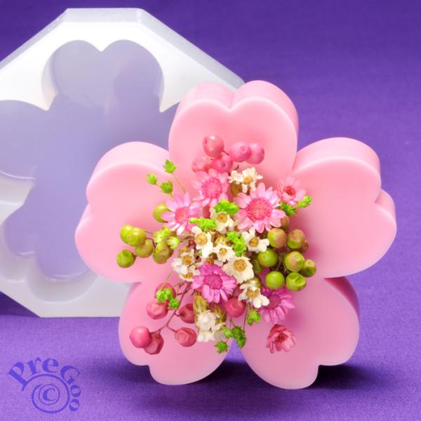 アロマ ワックス サシェ 用 シリコンモールド　置き型 サクラ桜　　　　　　　アロマストーン 石鹸型...