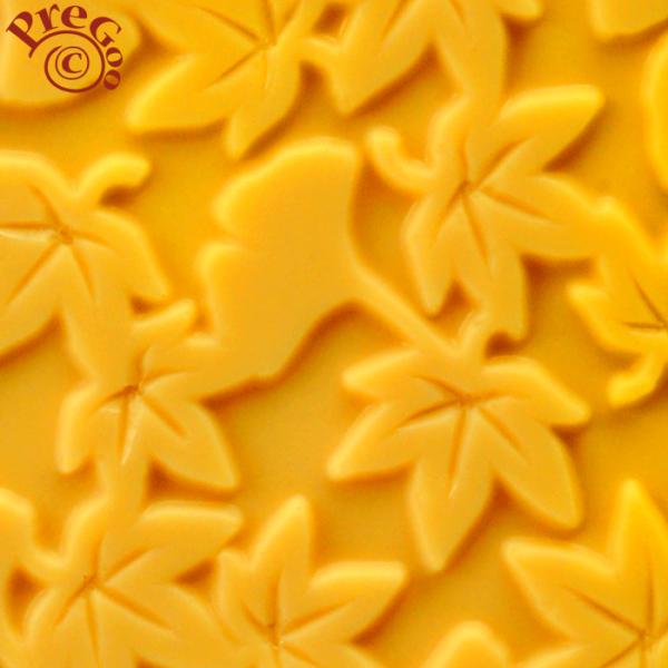 シリコン テクスチャーシート　紅葉　彩りハーモニー　　　　もみじ いちょう 葉 石鹸 石けん ソープ...