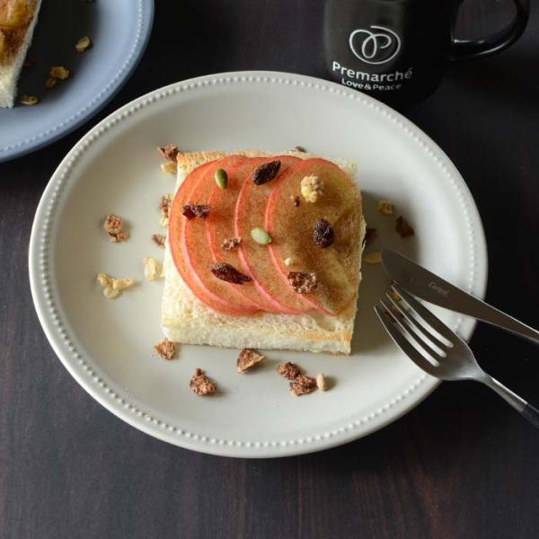 森修焼（しんしゅうやき） ドットプレート ミルキーグレージュ／約20cm