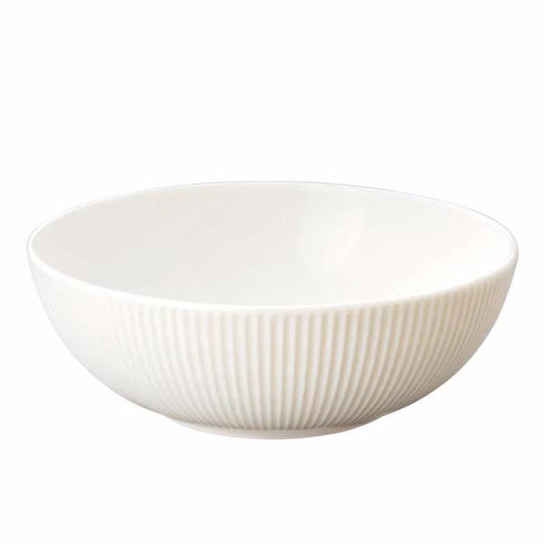 森修焼（しんしゅうやき） ストライプボウル ホワイト